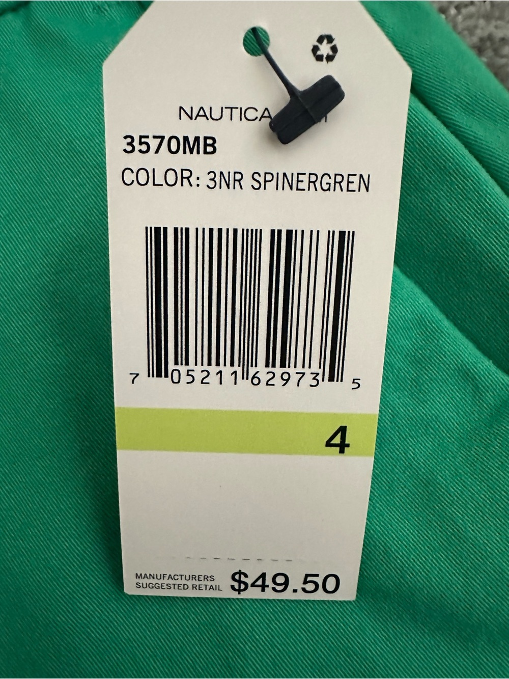 NWT Nautica Women's Green Chino Shorts Size 4 - Picture 3 of 7